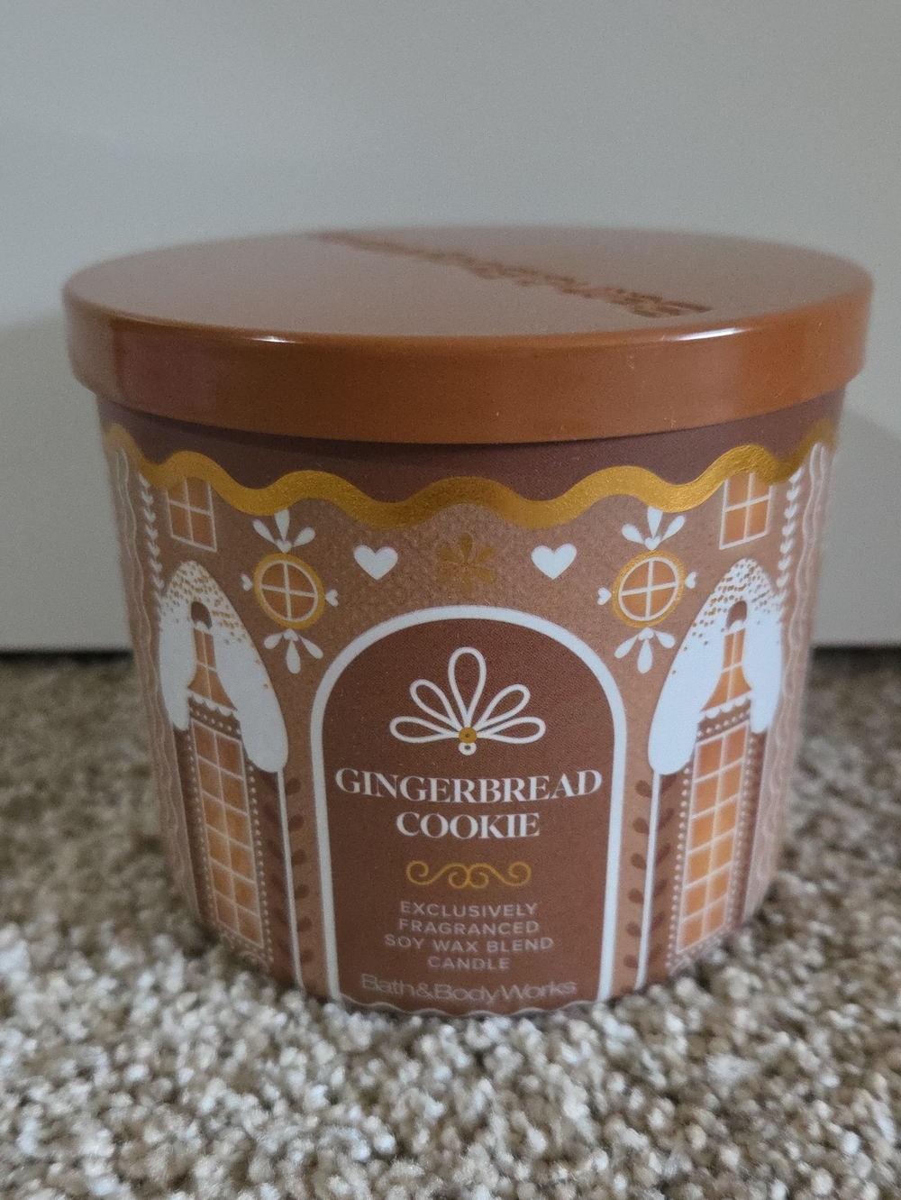 GINGERBREAD COOKIE 3 Wick Candle Bath And Body Works